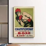 poster vintage di boxe francese