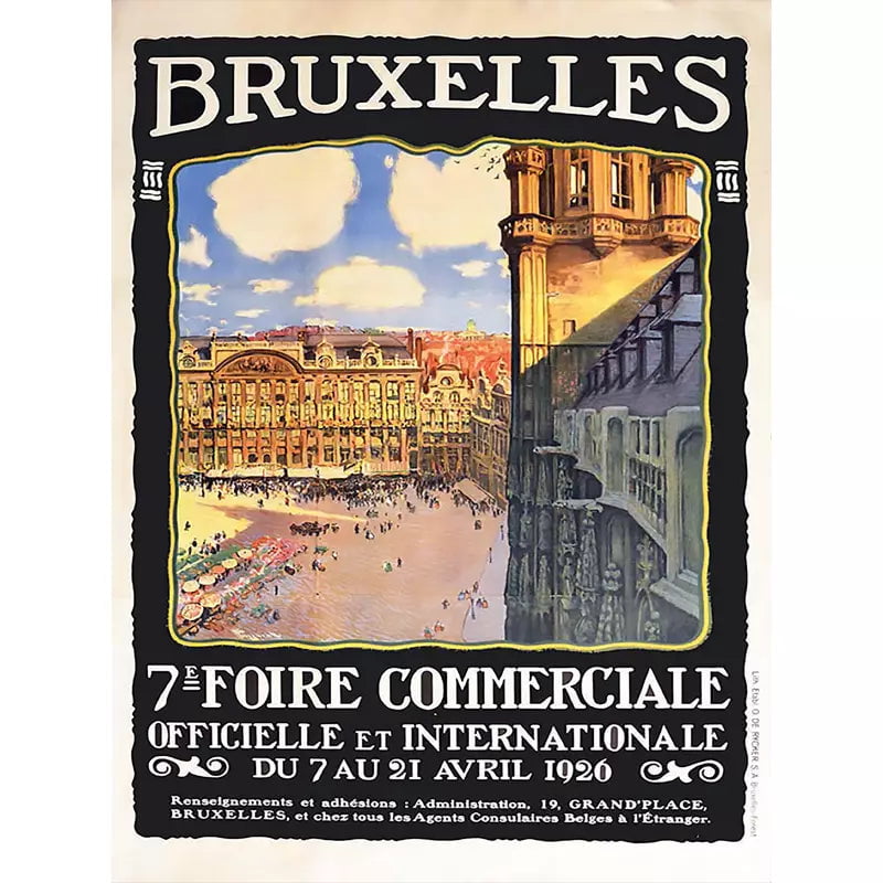 poster vintage di bruxelles poster vintage di bruxelles