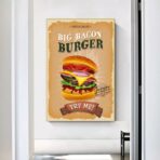 poster di hamburger vintage