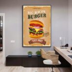 poster di hamburger vintage