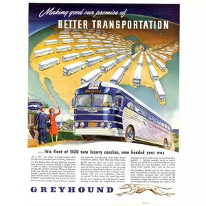 poster autobus vintage