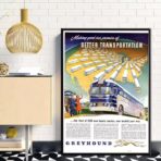 poster autobus vintage