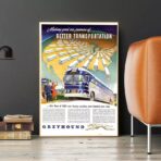 poster autobus vintage