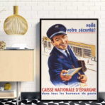 poster vintage di fondi di risparmio