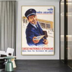 poster vintage di fondi di risparmio