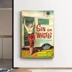 poster caravan vintage con pin up