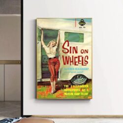 poster caravan vintage con pin up