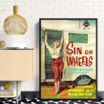 poster caravan vintage con pin up