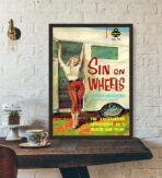 poster caravan vintage con pin up