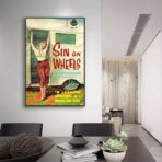 poster caravan vintage con pin up