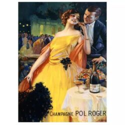 poster di champagne vintage 1