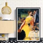 poster di champagne vintage 1