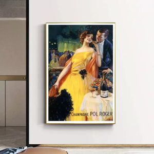 poster di champagne vintage 1