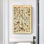 poster vintage con funghi 1