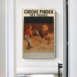 poster del circo vintage leone