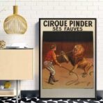 poster del circo vintage leone