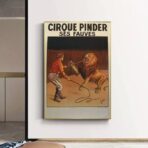 poster del circo vintage leone