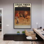 poster del circo vintage leone