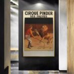 poster del circo vintage leone