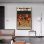 poster del circo vintage leone