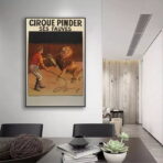 poster del circo vintage leone