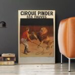 poster del circo vintage leone