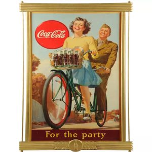 poster della coca cola guerra vintage