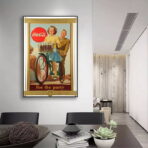 poster della coca cola guerra vintage
