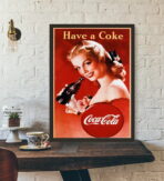 manifesto vintage della coca cola