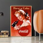 manifesto vintage della coca cola