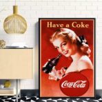 manifesto vintage della coca cola