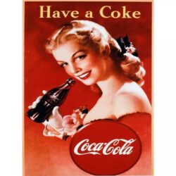 manifesto vintage della coca cola