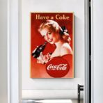 manifesto vintage della coca cola
