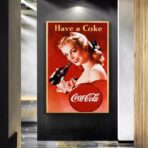 manifesto vintage della coca cola
