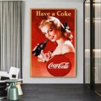 manifesto vintage della coca cola