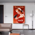 manifesto vintage della coca cola