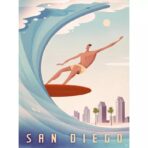 poster gara di surf vintage