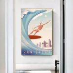 poster gara di surf vintage