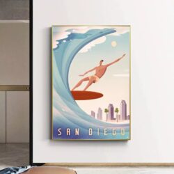 poster gara di surf vintage
