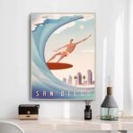 poster gara di surf vintage