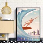 poster gara di surf vintage