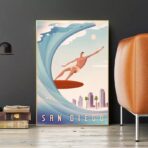 poster gara di surf vintage
