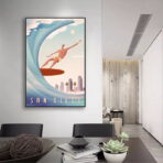 poster gara di surf vintage