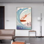 poster gara di surf vintage