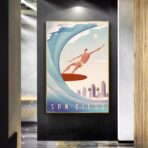 poster gara di surf vintage