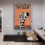poster concerto rock vintage parigi