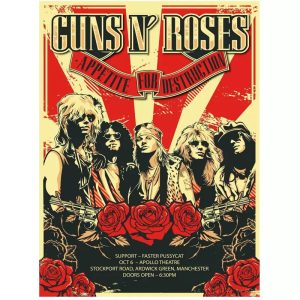 poster di un concerto rock vintage
