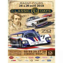 poster di corse automobilistiche vintage