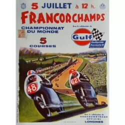 poster di corse motociclistiche vintage