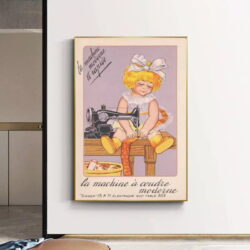 poster da cucito vintage per bambini